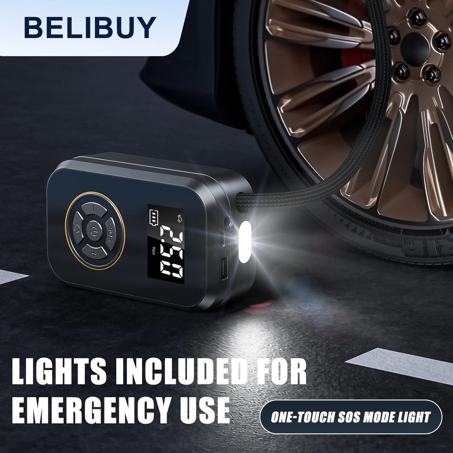 Portable Tire Inflator With Digital Display