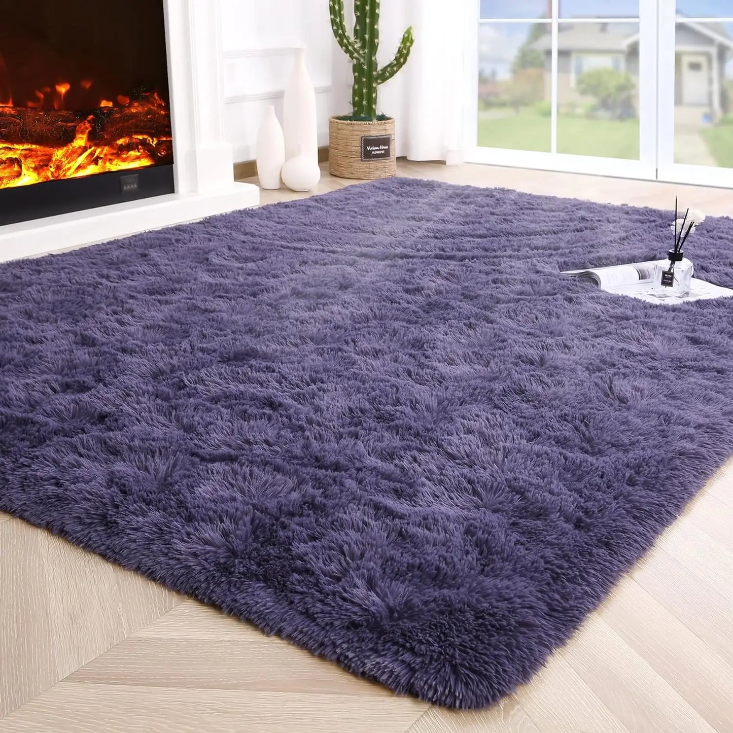 Fluffy Area Rug Non Slip for Hardwood Floors