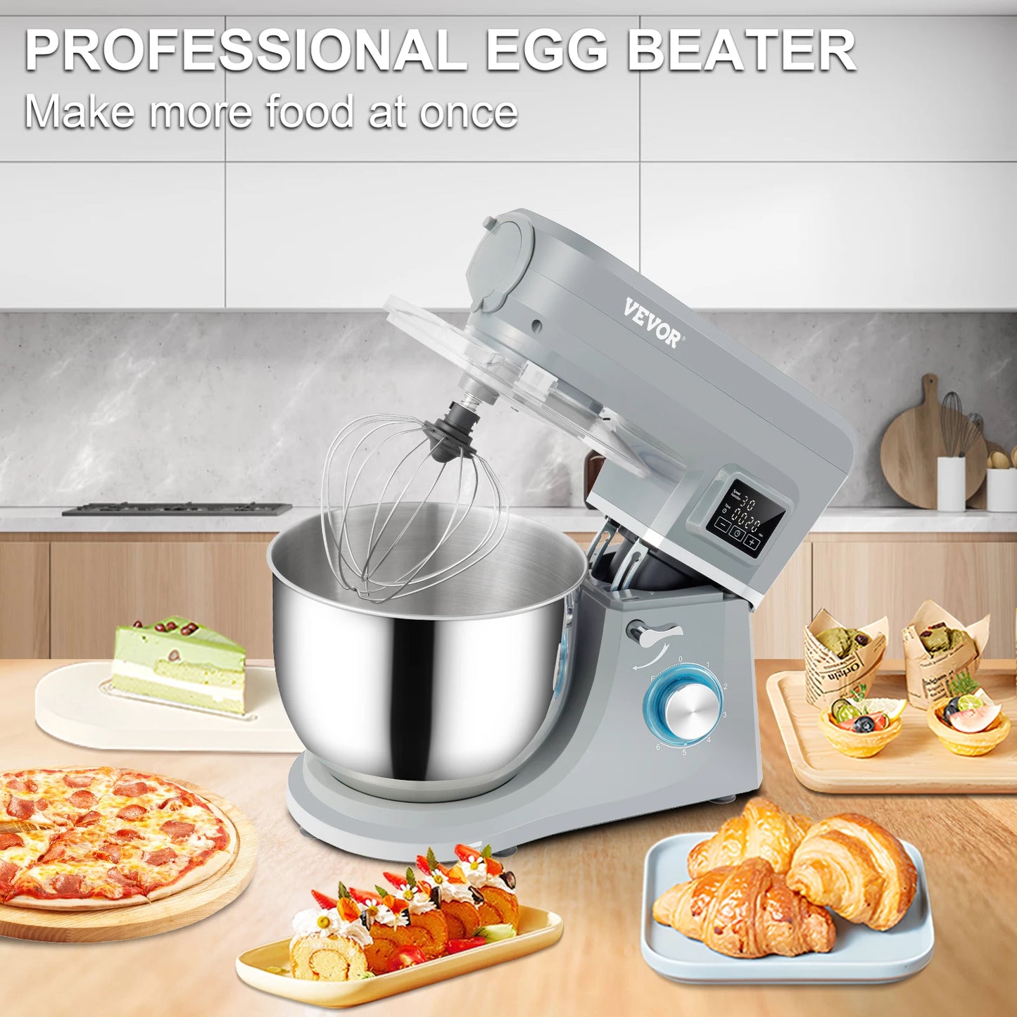 5 IN 1 Stand Mixer with 6 Speeds