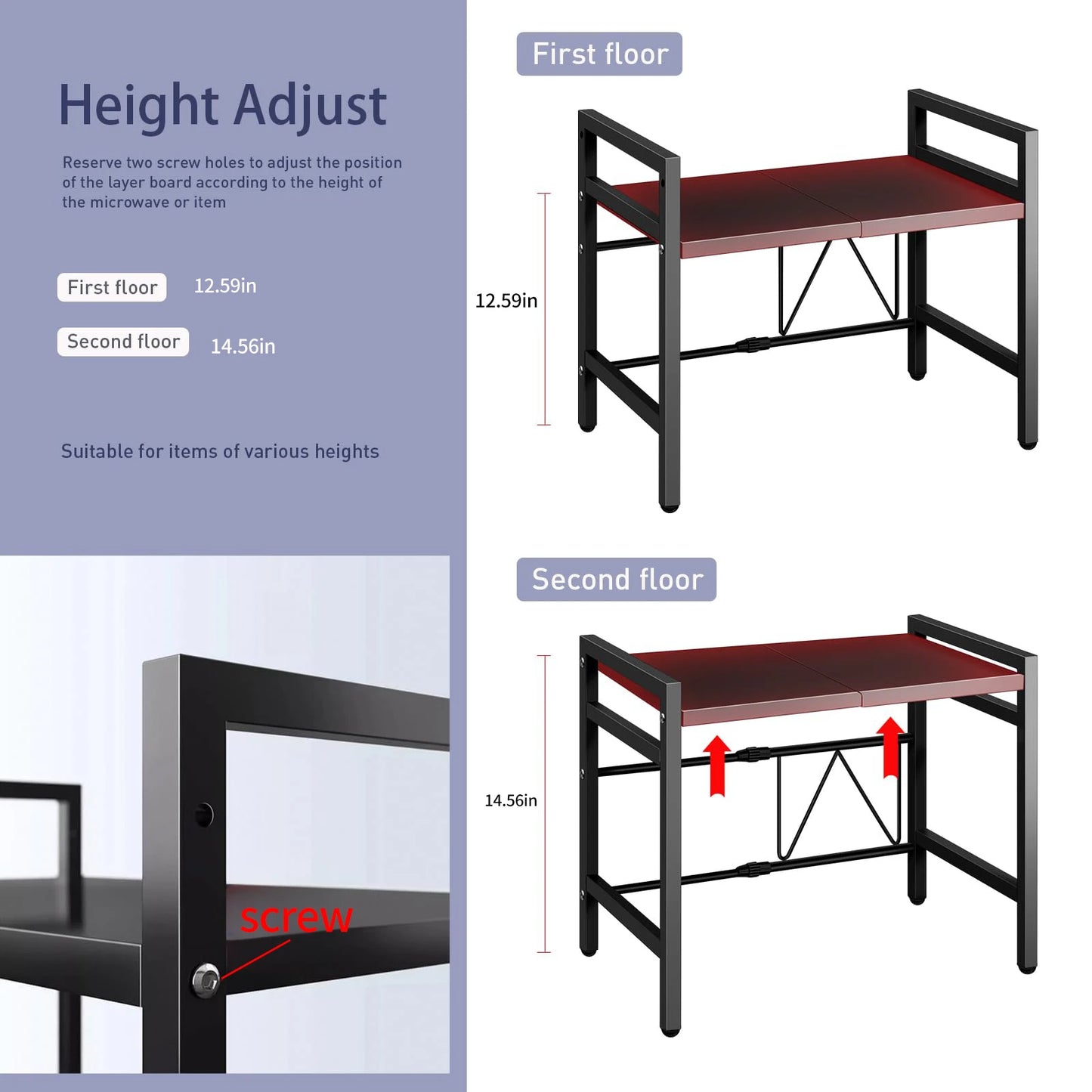 Countertop organizer 1pc Expandable 42-64cm , Moisture And Rust Proof