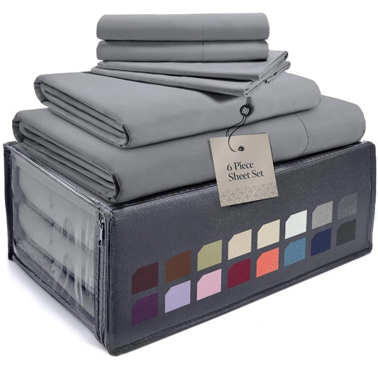 6 Piece Bed Sheets for Queen Size Bed