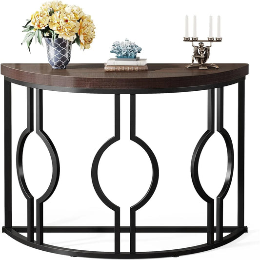43 Inch Half Moon Table for Entryway