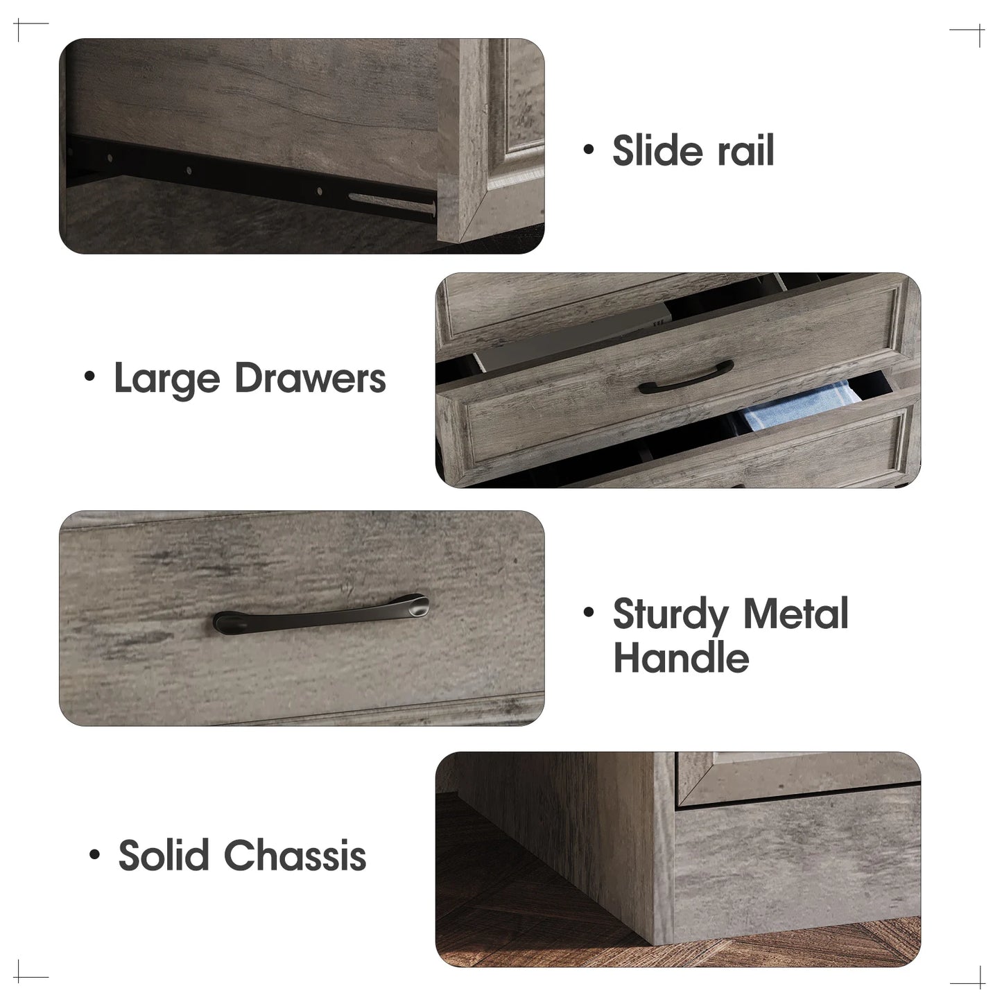 47'' Tall 5 Drawer Dresser