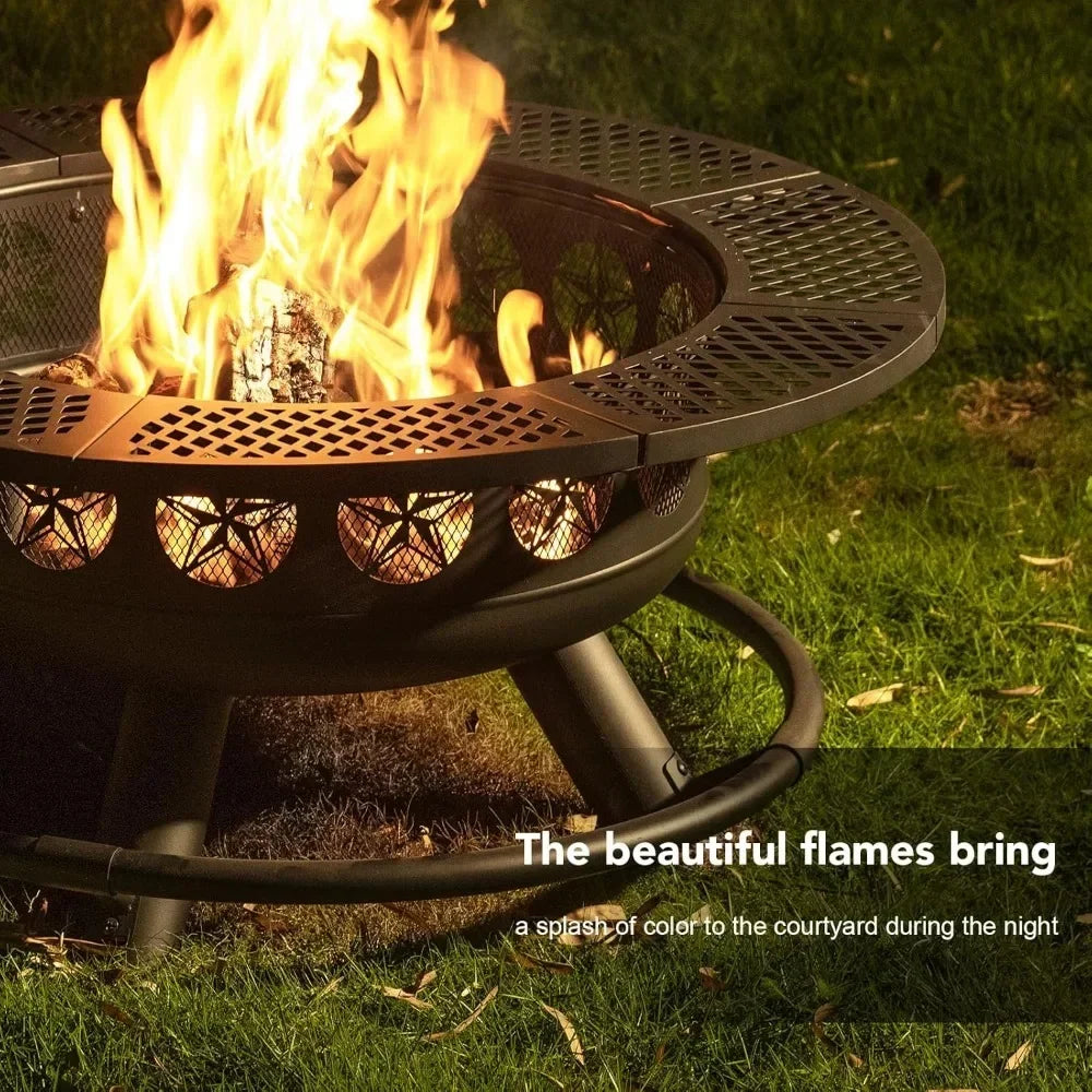 36 Inch Fire Pit with Cooking Gril