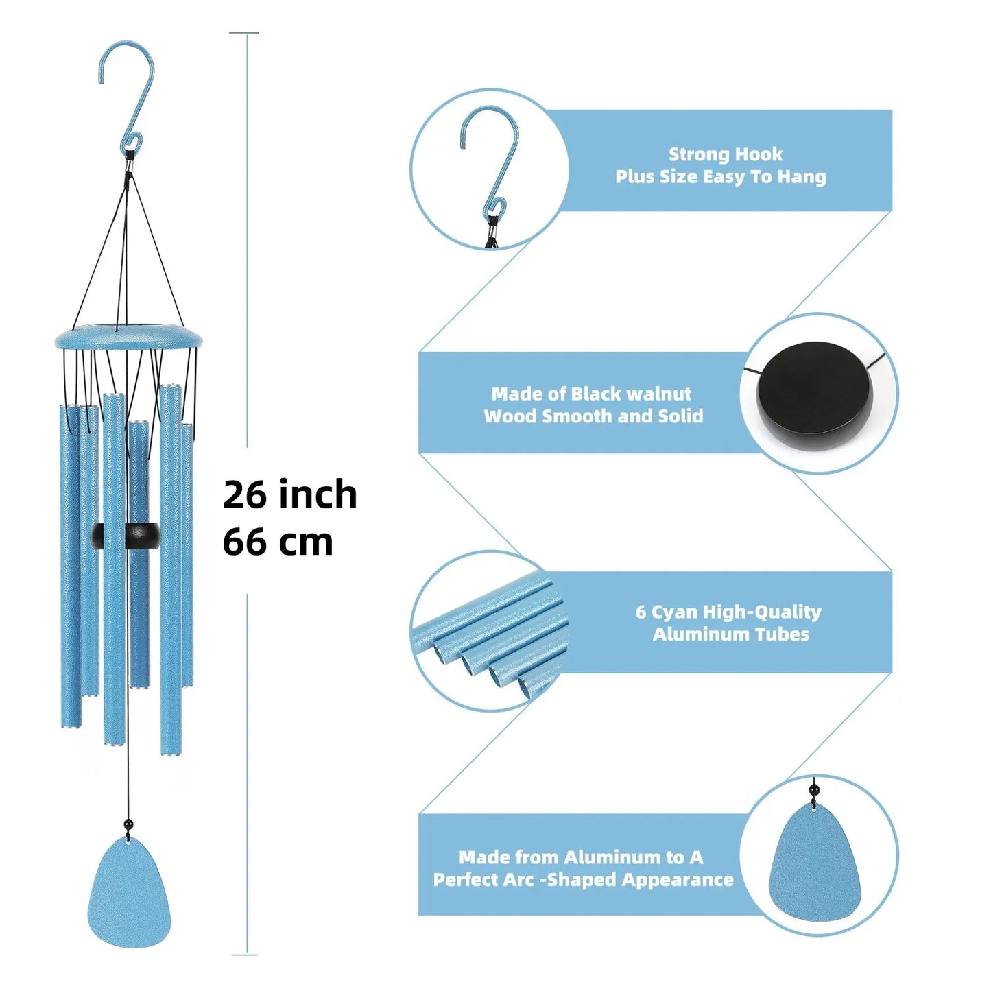 26 Inch Outdoor Wind Chime