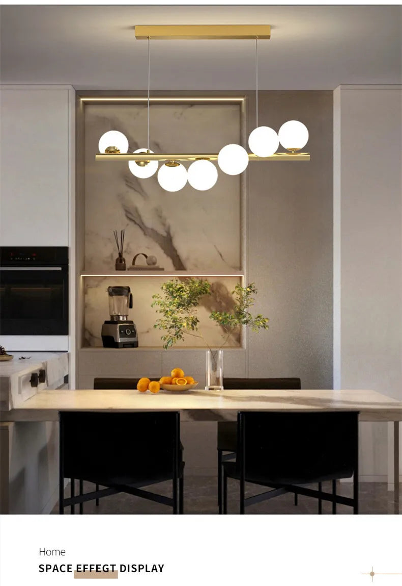 LED Glass Chandelier