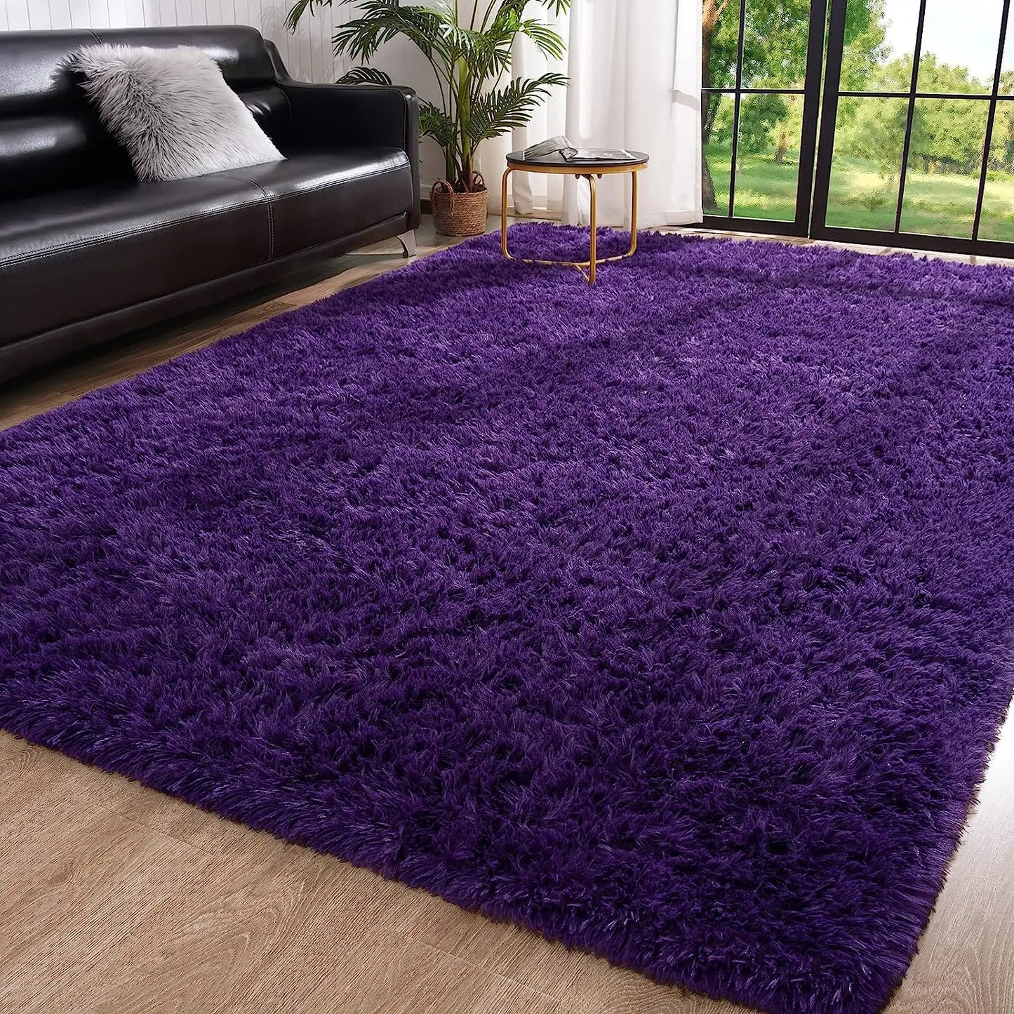 Fluffy Area Rug Non Slip for Hardwood Floors
