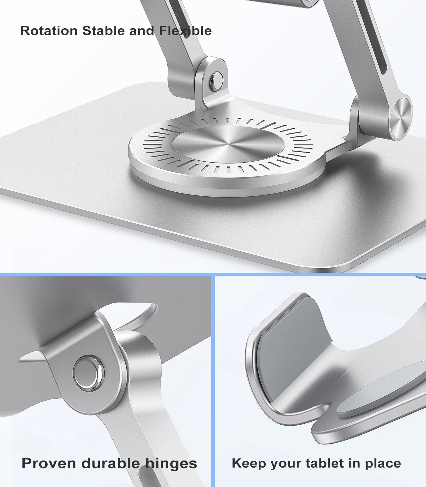 Tablet Stand Adjustable with 360 Swivel Base