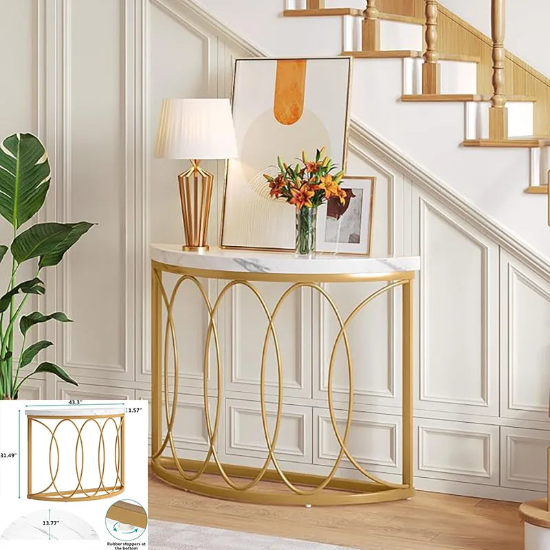 59 inch Gold Entryway Table