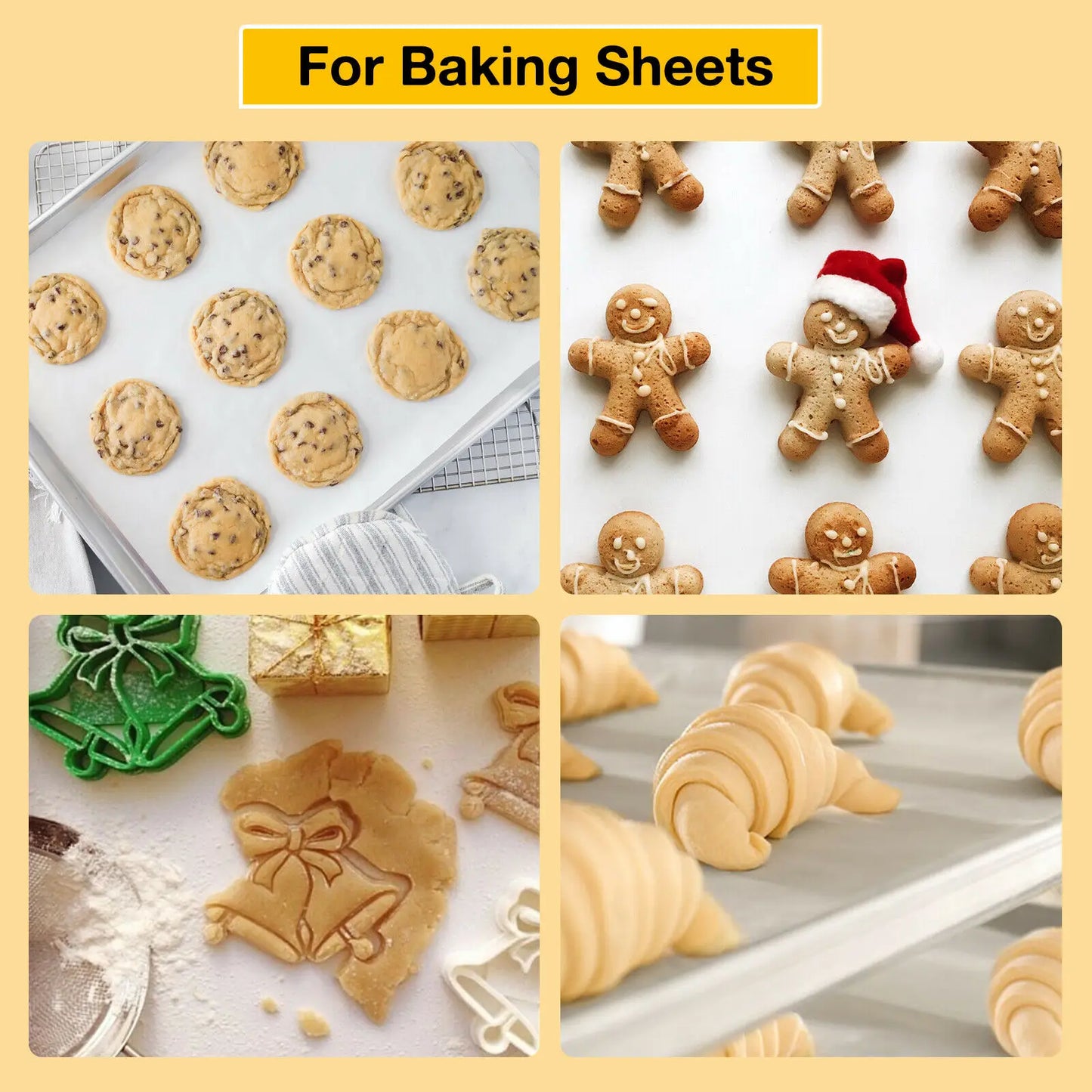 3pcs Reusable Heat Resistant Baking Mat