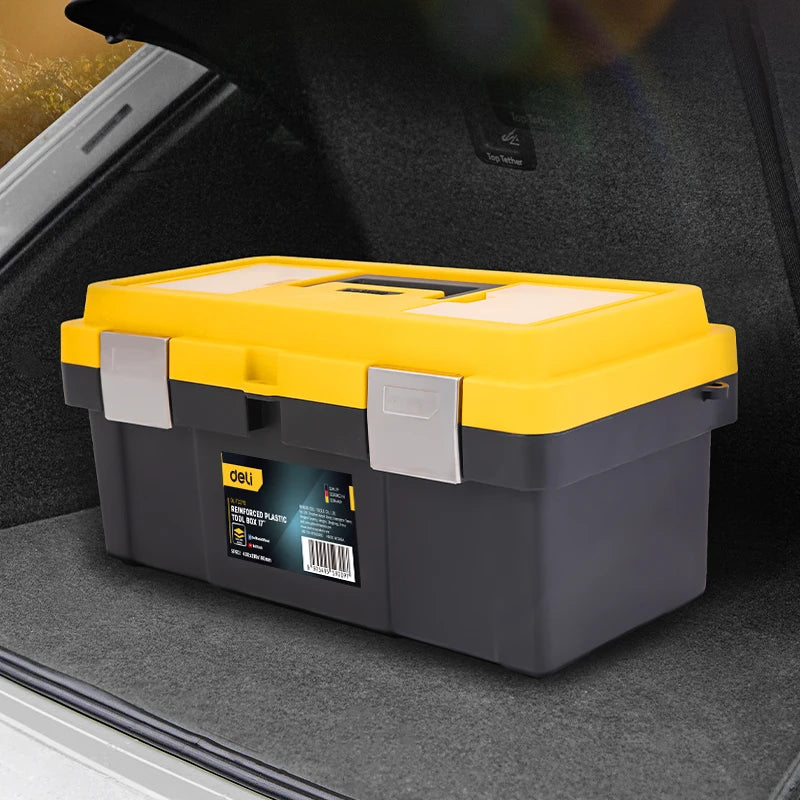 Tool Box Storage Organizer with Secure Latch