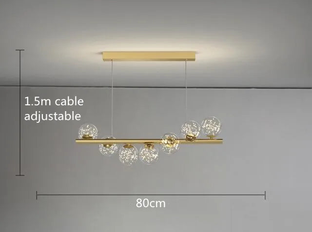 LED Glass Chandelier