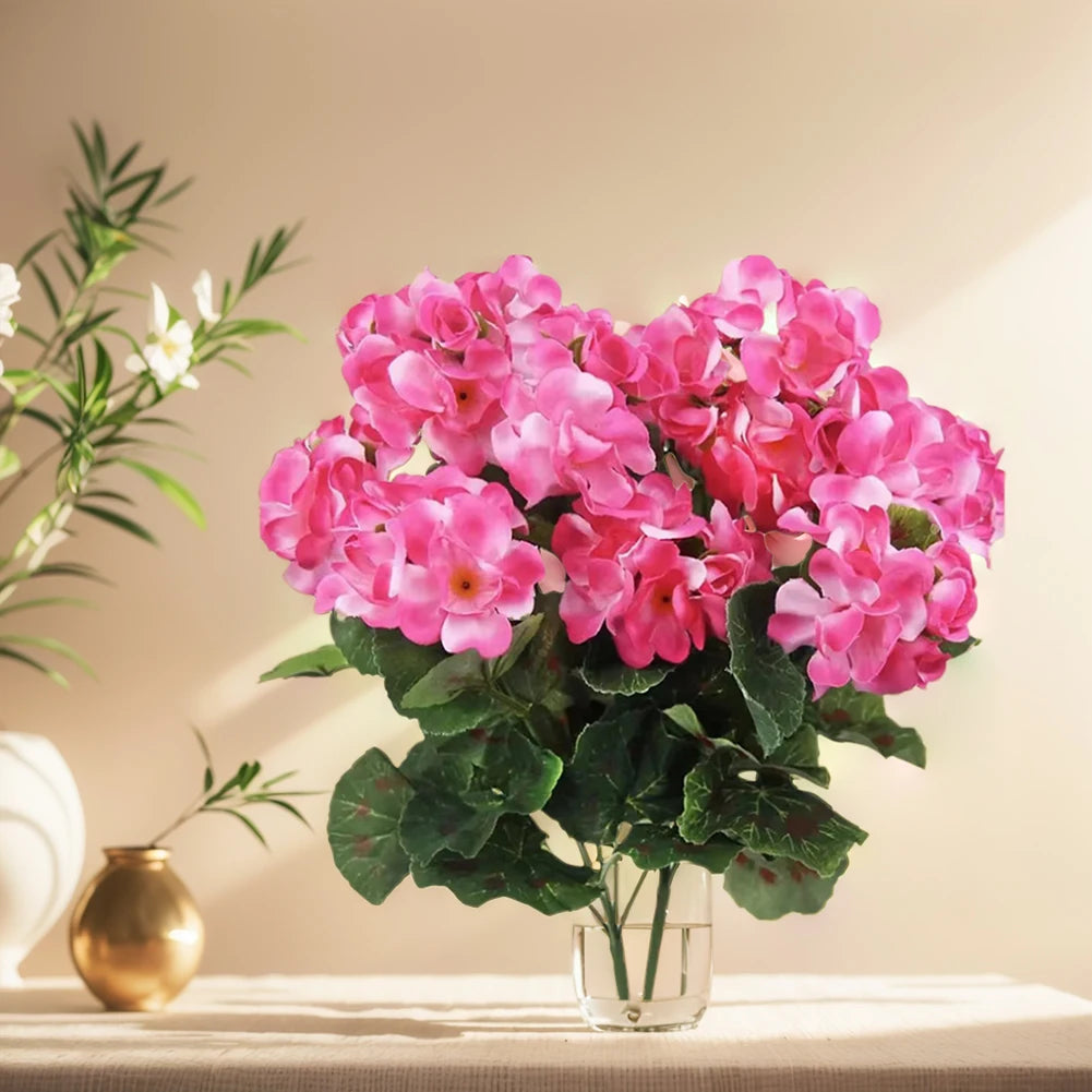 2 Pcs 12.6inch Faux Geraniums