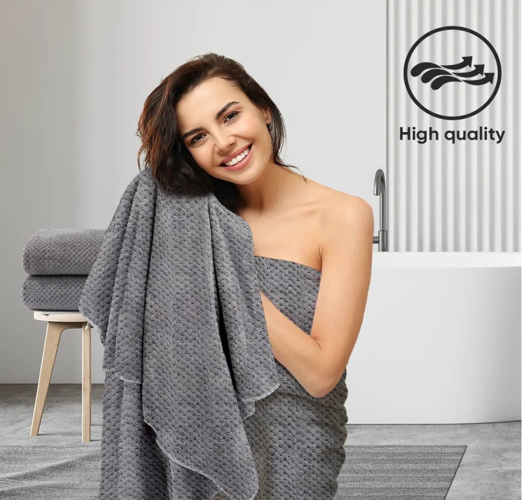 Bath Towel Set 2 Pack Microfiber Ultra Absorbent
