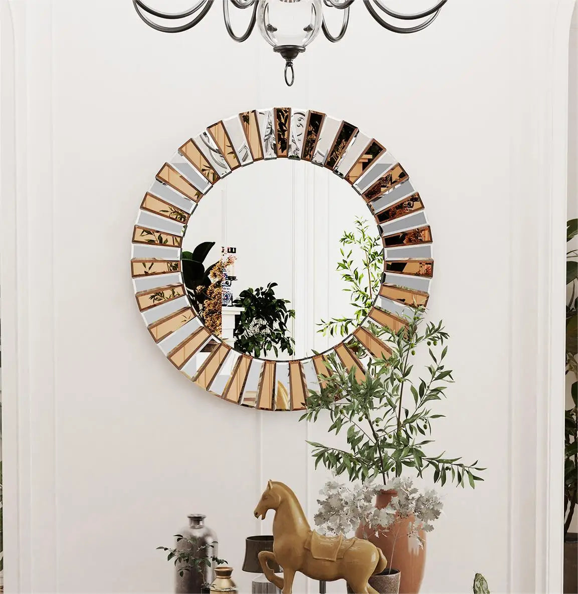 Round Starburst Mirror