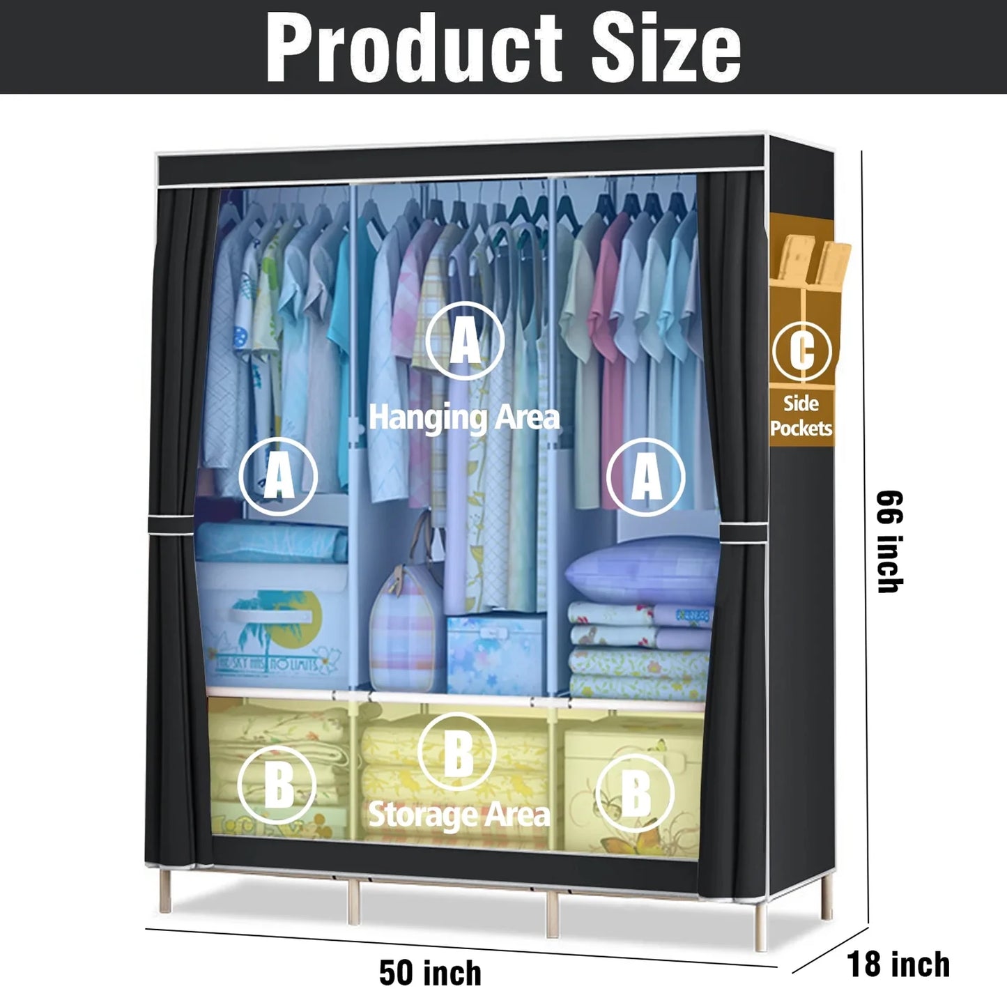 Closet Organizer Storage Rack
