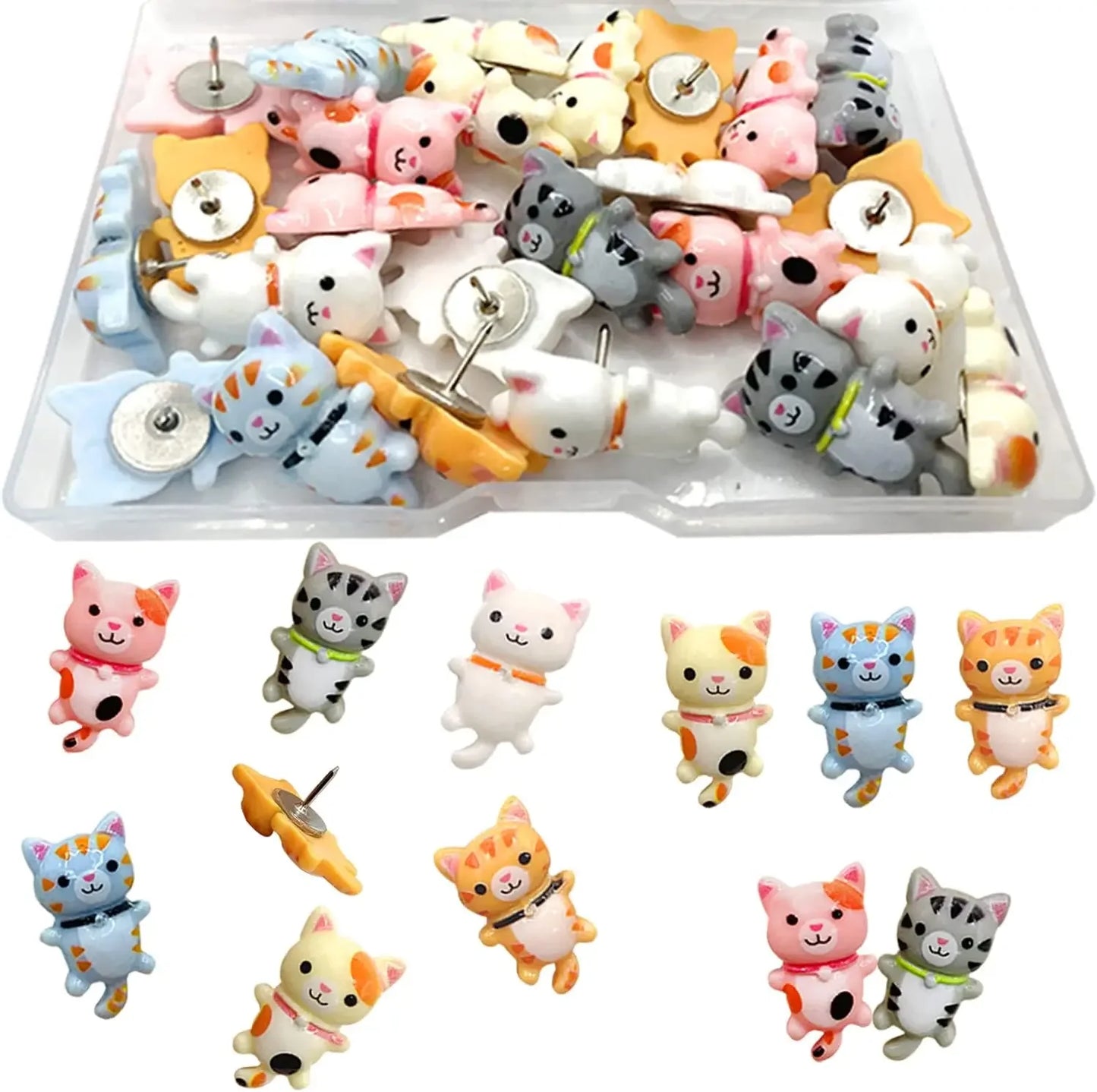 30 pcs Cartoon Push Pins for Cork Board