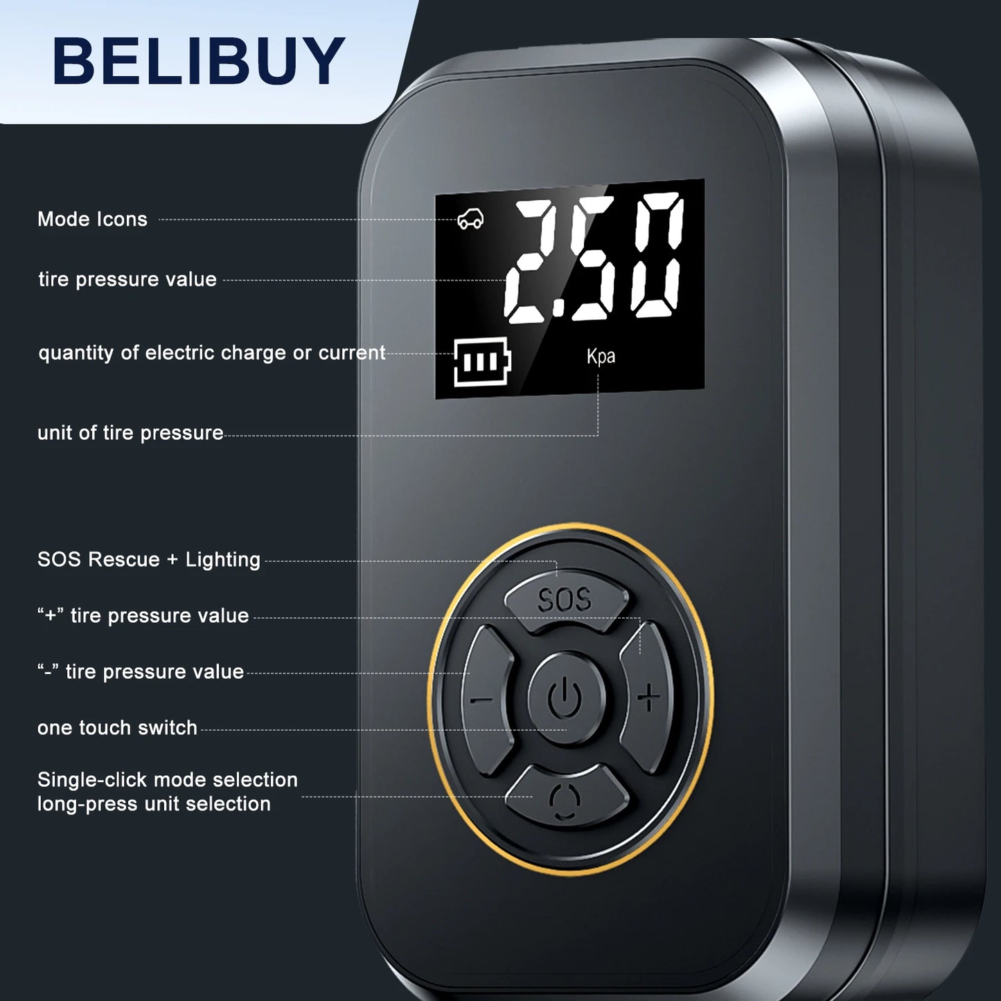 Portable Tire Inflator With Digital Display
