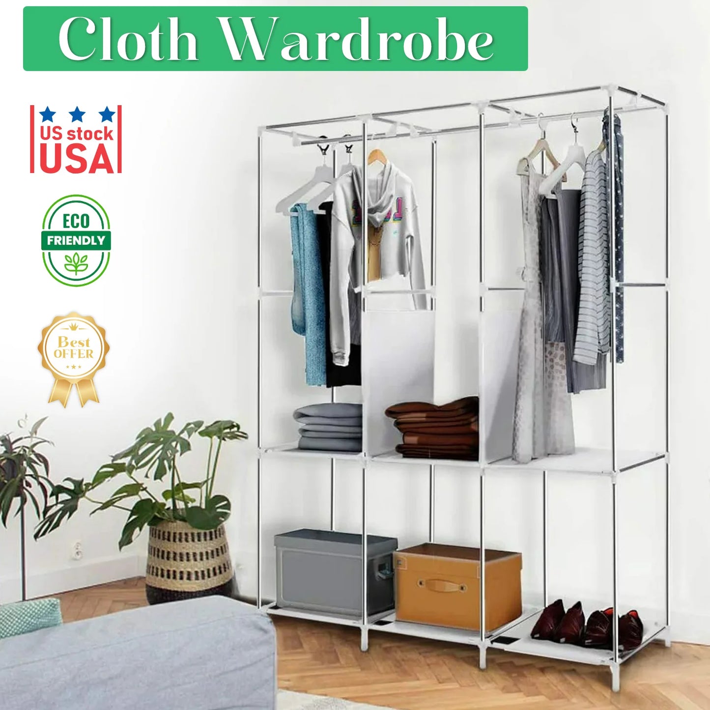 Closet Organizer Storage Rack