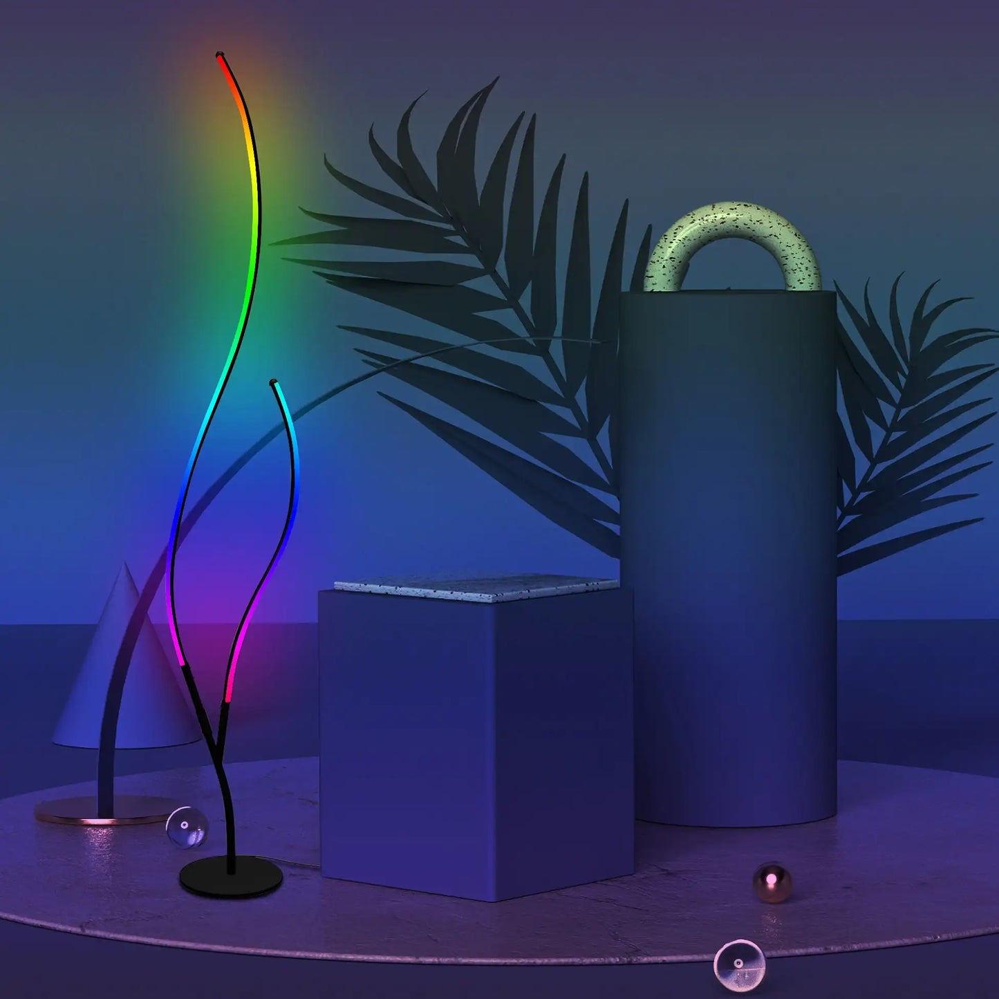 Spiral Floor Lamp, Dimmable LED