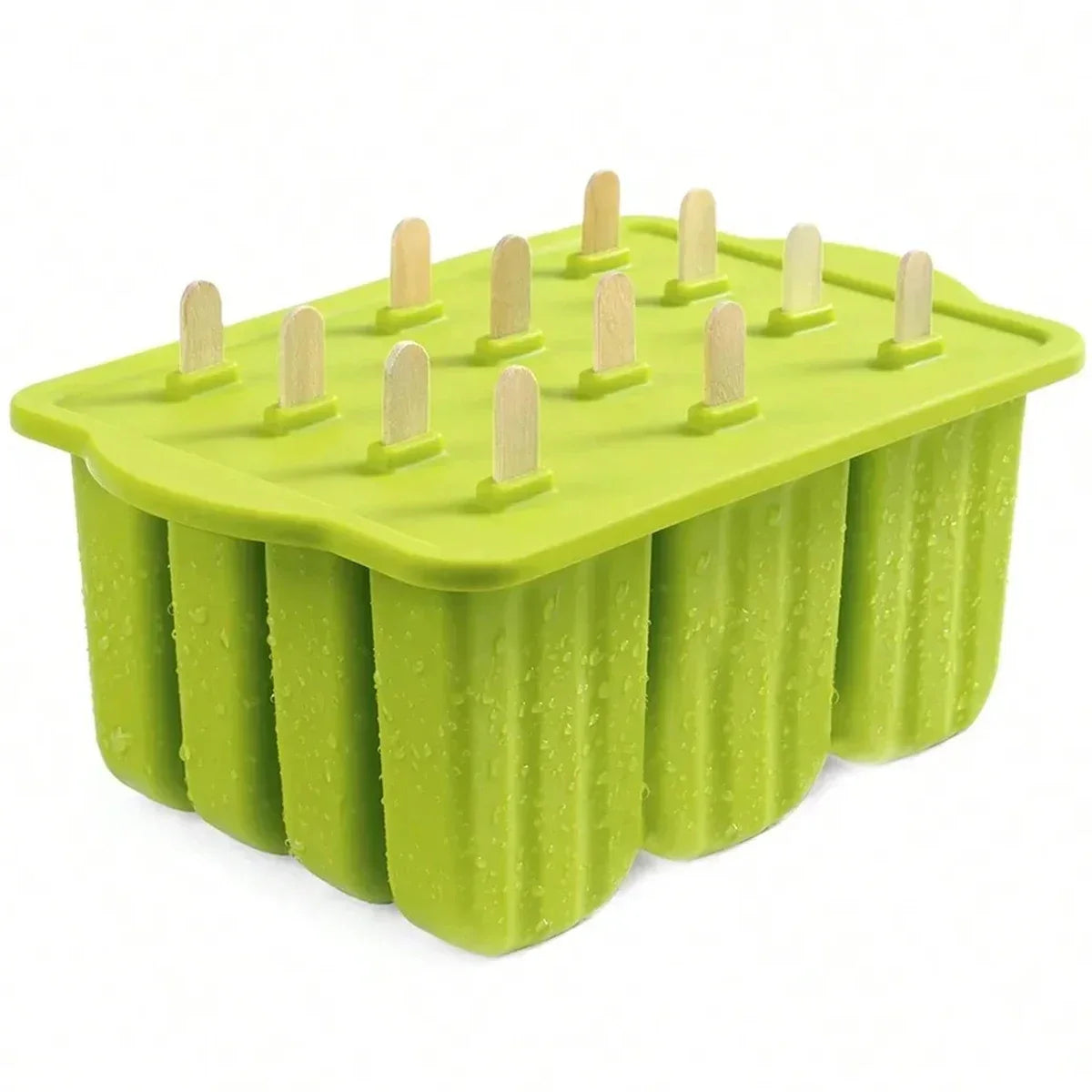 Silicone Popsicle Ice Cream Mold With Wooden Sticks