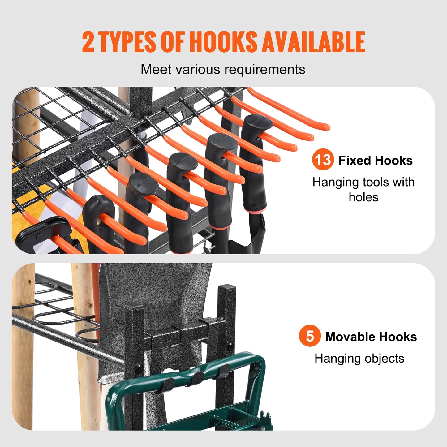 16 Slots Yard Tool Organizer