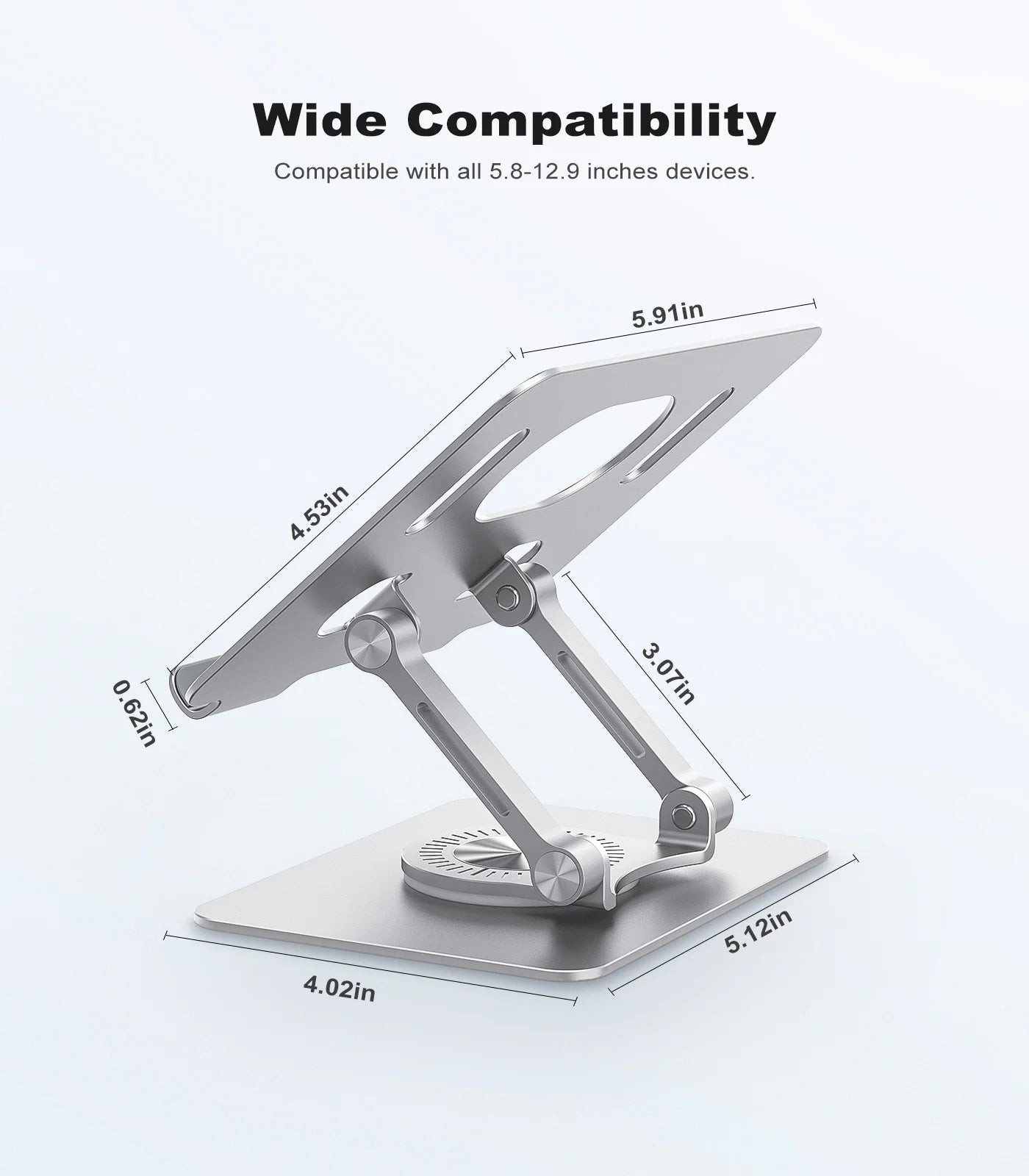 Tablet Stand Adjustable with 360 Swivel Base