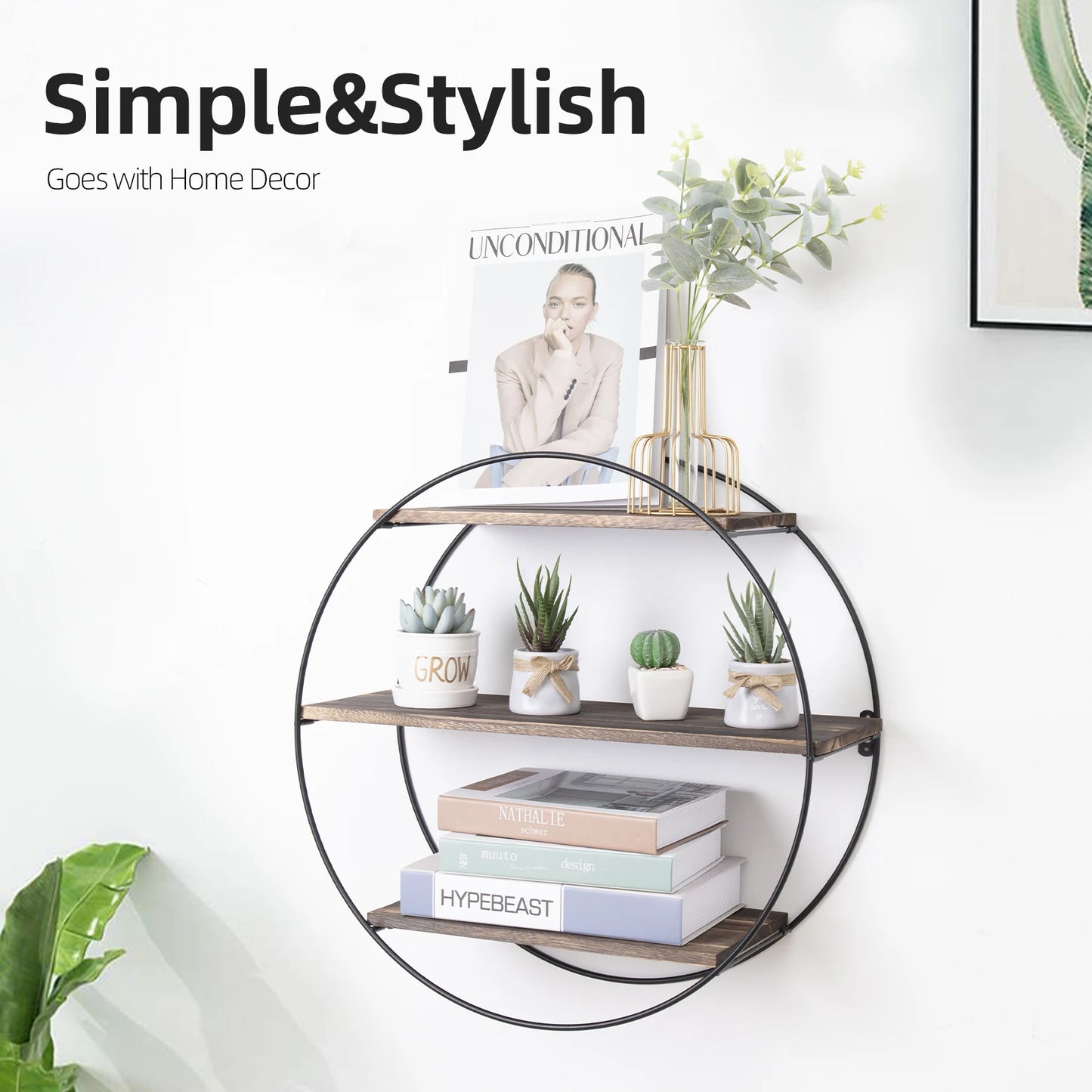 3 Tier Wall Hanging Shelf