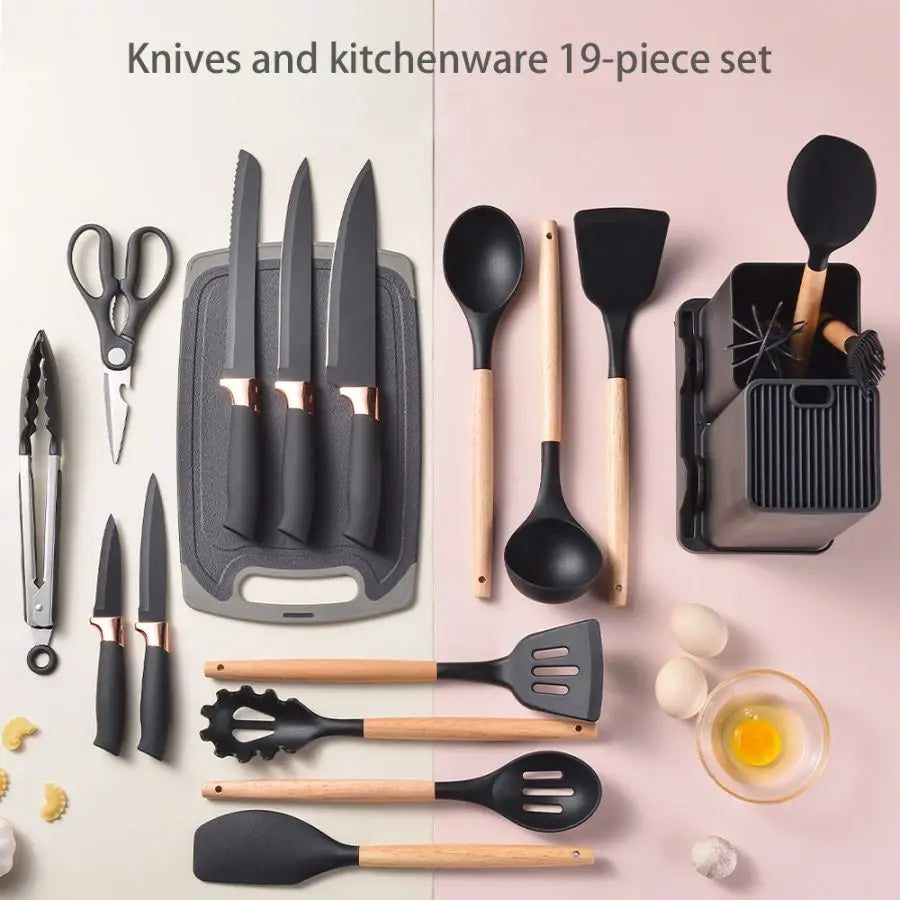 19pcs Silicone Kitchenware Set