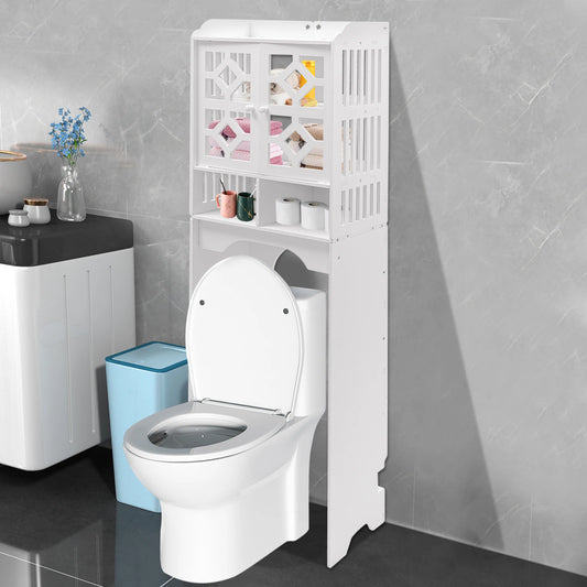 4 Tier Over The Toilet Storage Cabinet