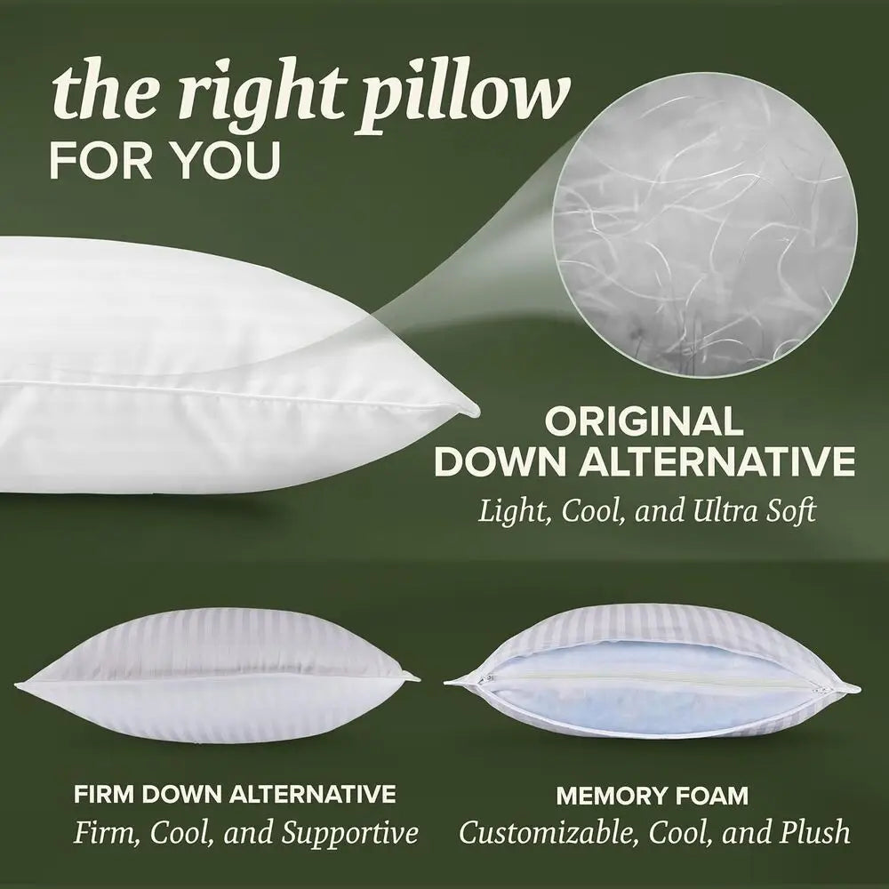 Set of 2 Bed Pillows Standard King
