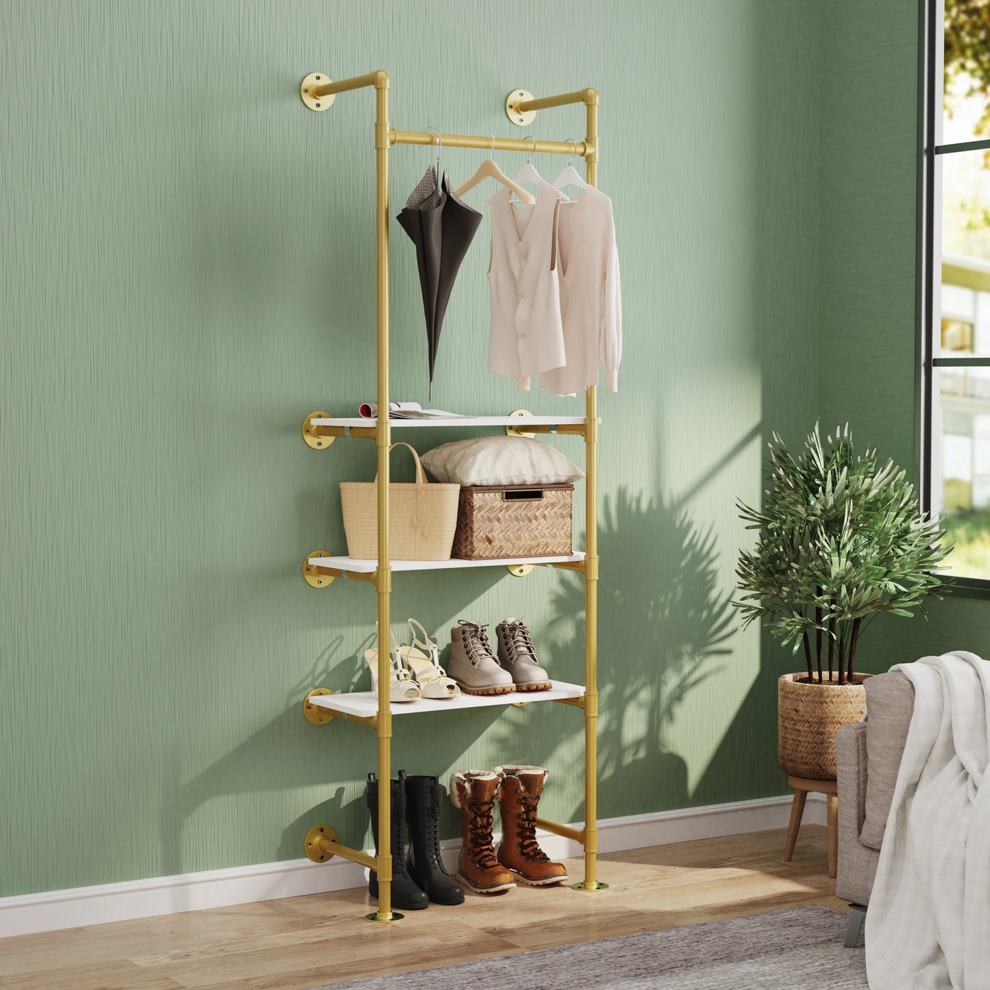 Industrial Pipe Clothing Rack