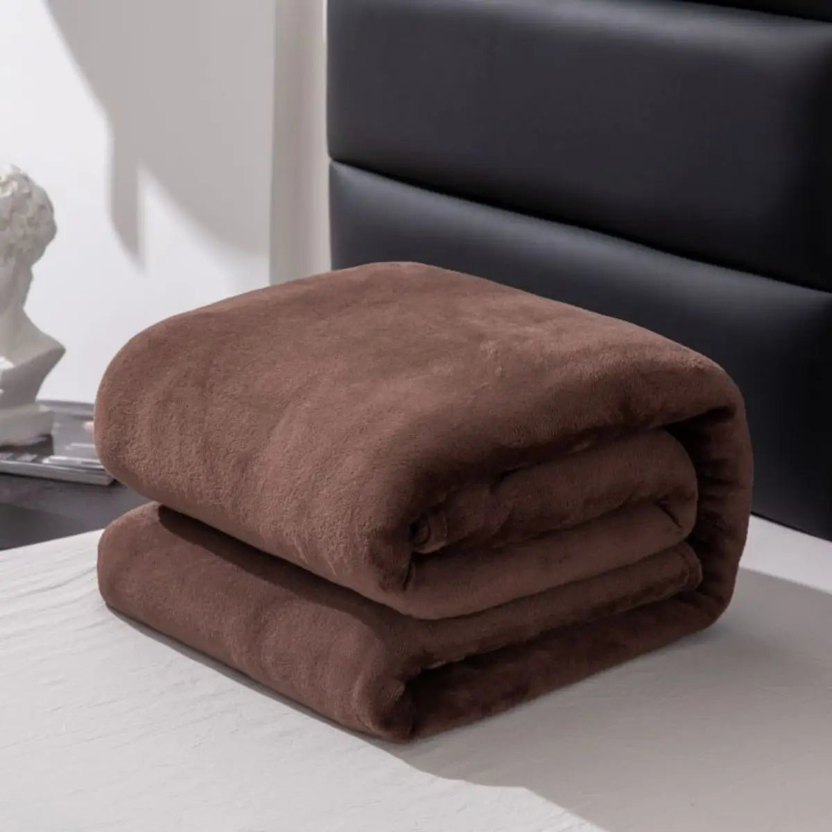 Blanket solid color with thickened fleece, machine washable