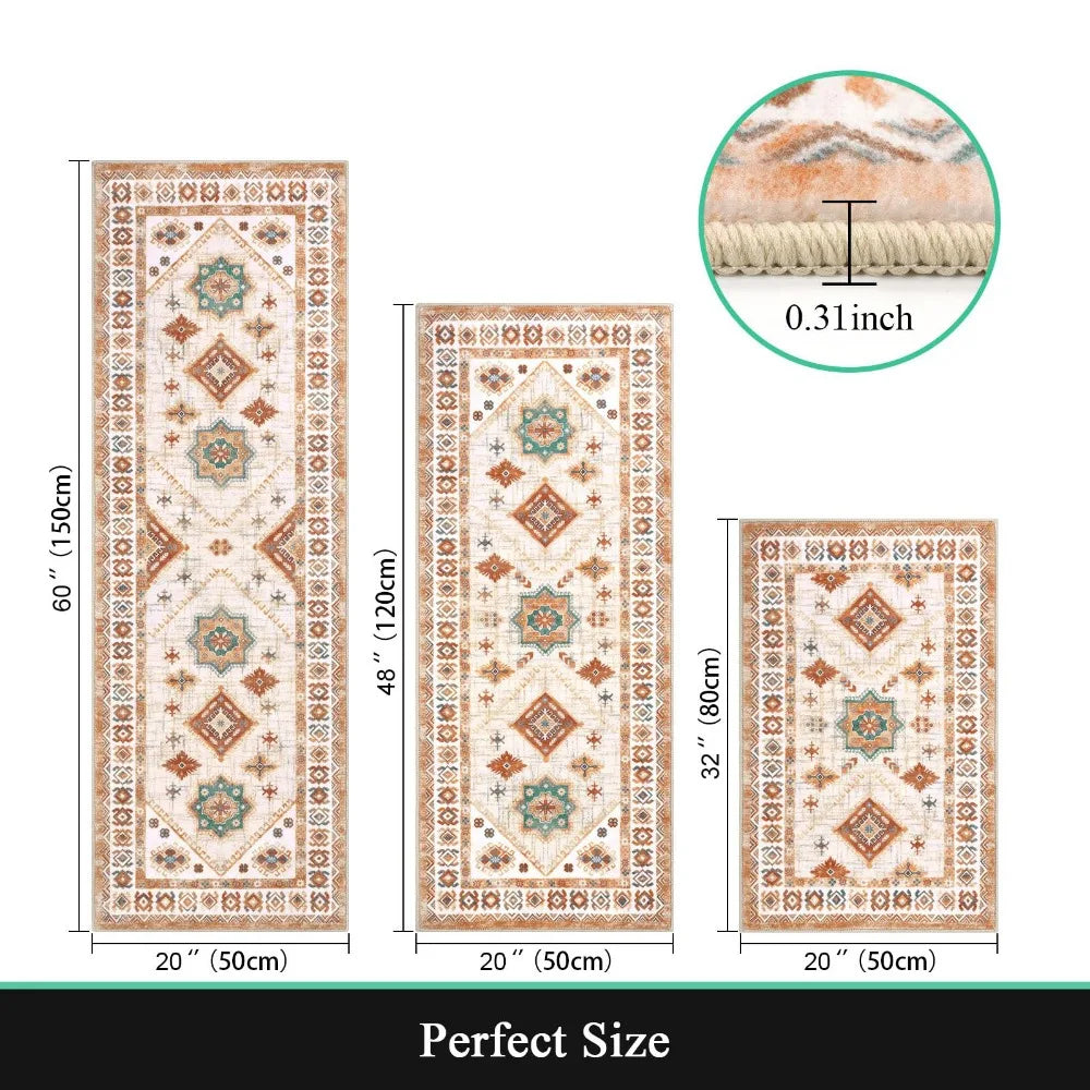 Rug set 3 pieces, washable