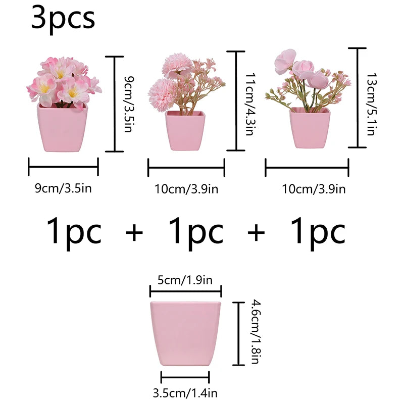 1SET Simulation Mini Potted Plant
