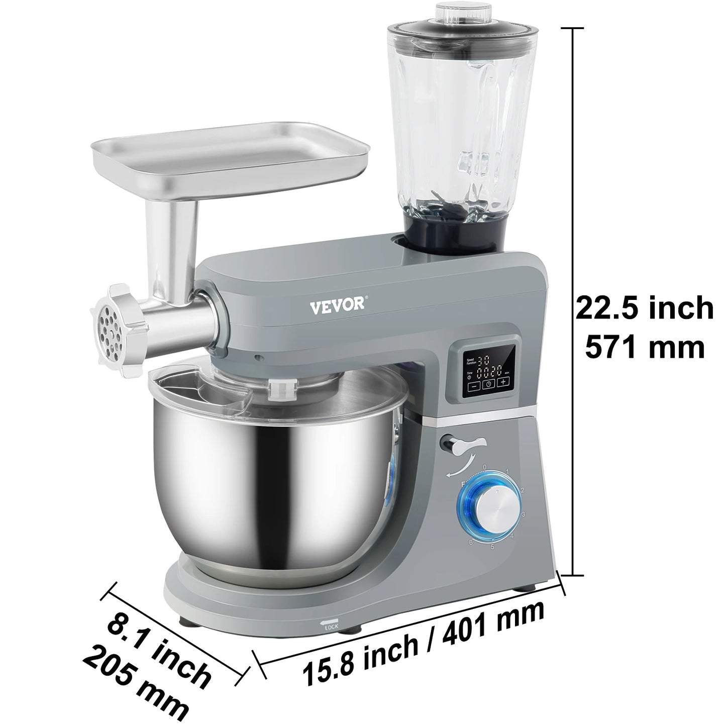 5 IN 1 Stand Mixer with 6 Speeds