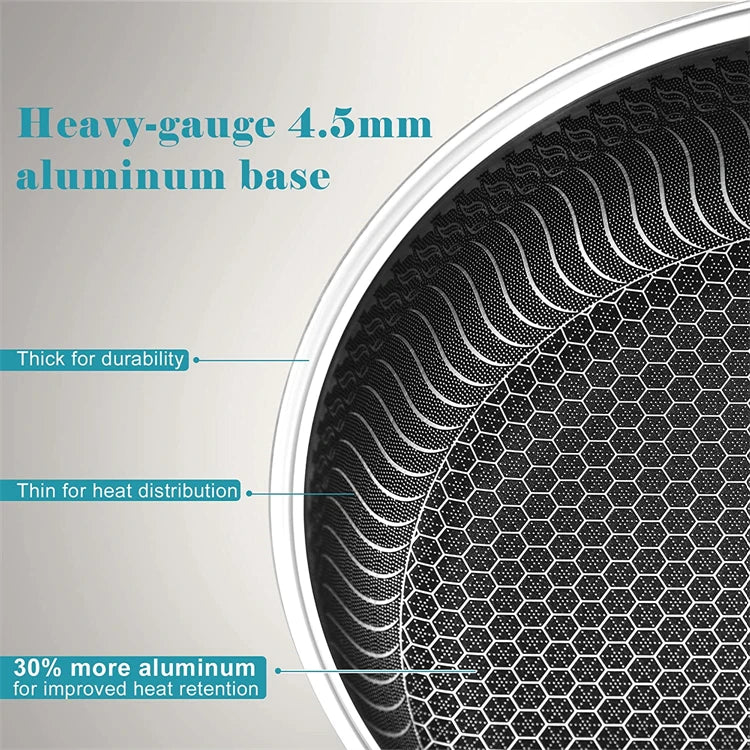 Nonstick Honeycomb Fry Pan With Lid