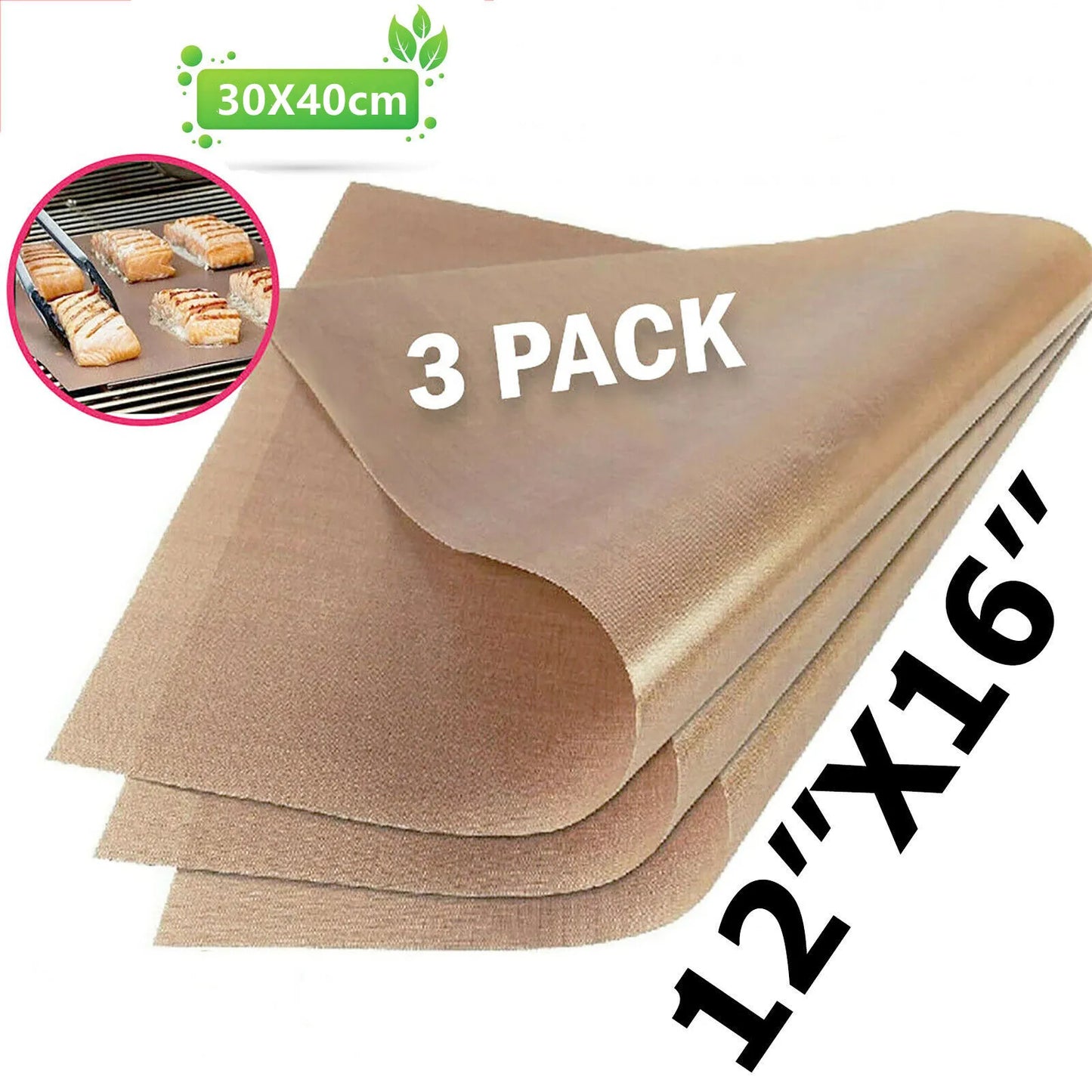 3pcs Reusable Heat Resistant Baking Mat