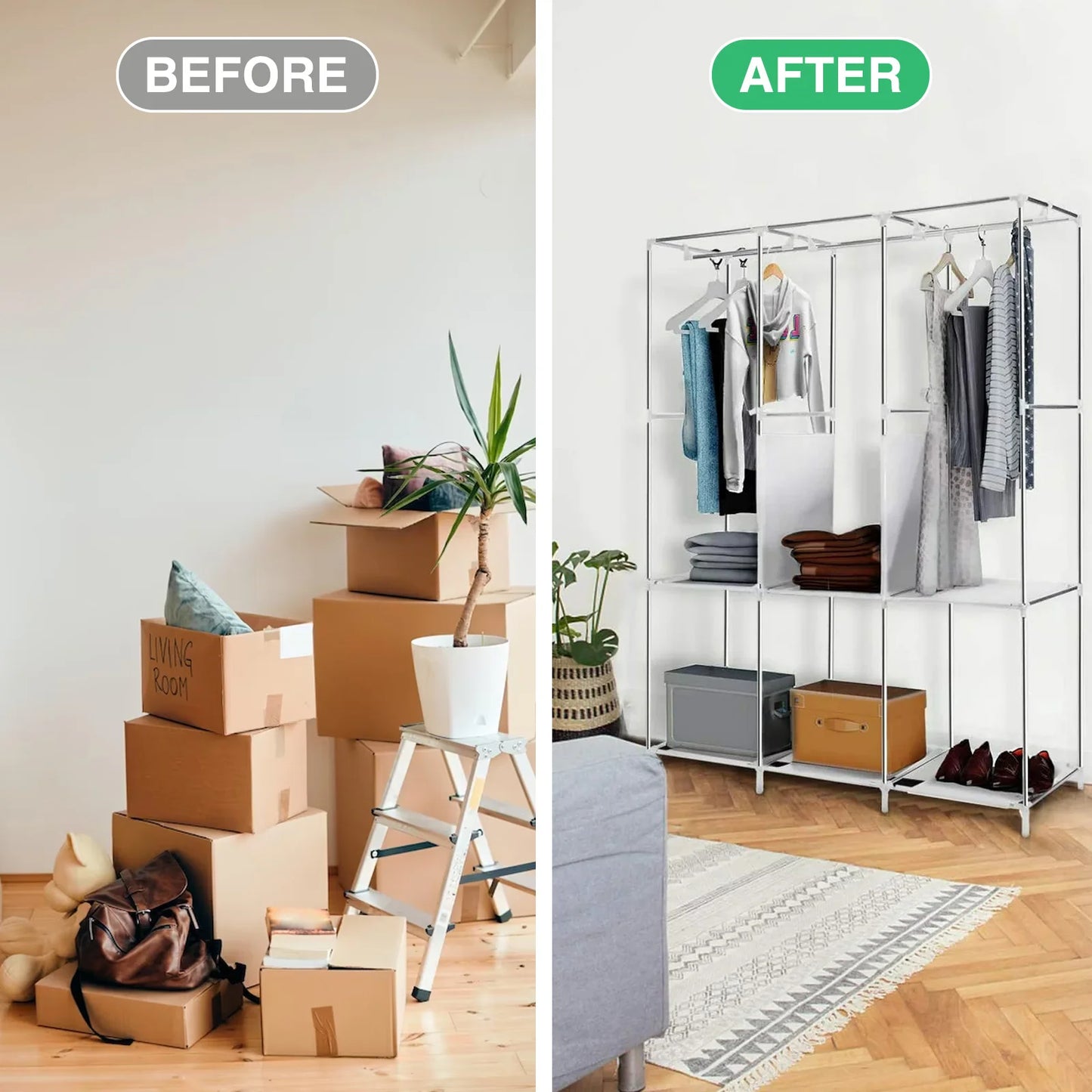 Closet Organizer Storage Rack