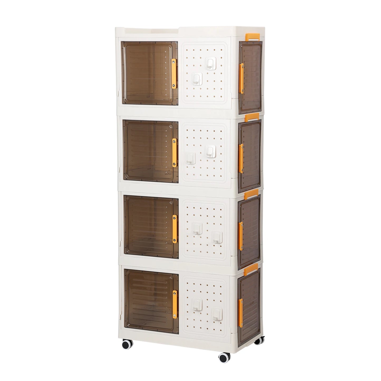 Stackable Collapsible Storage Bins with Wheels