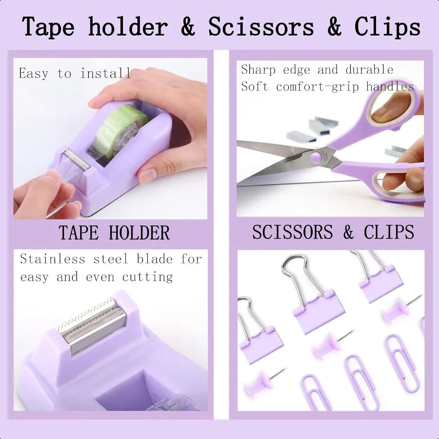 Purple 360°Pen Holder And Accessories