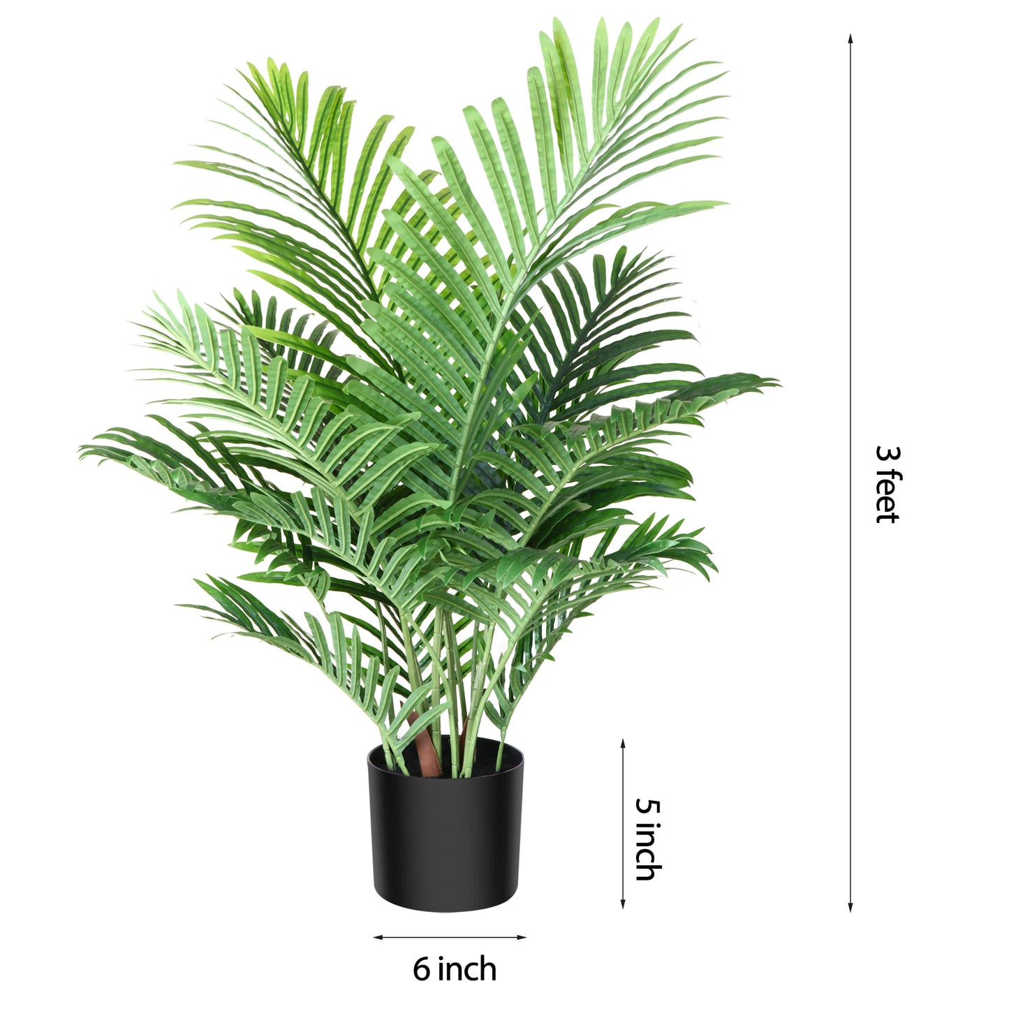 Artificial Areca Palm Plant 3FT in Pot