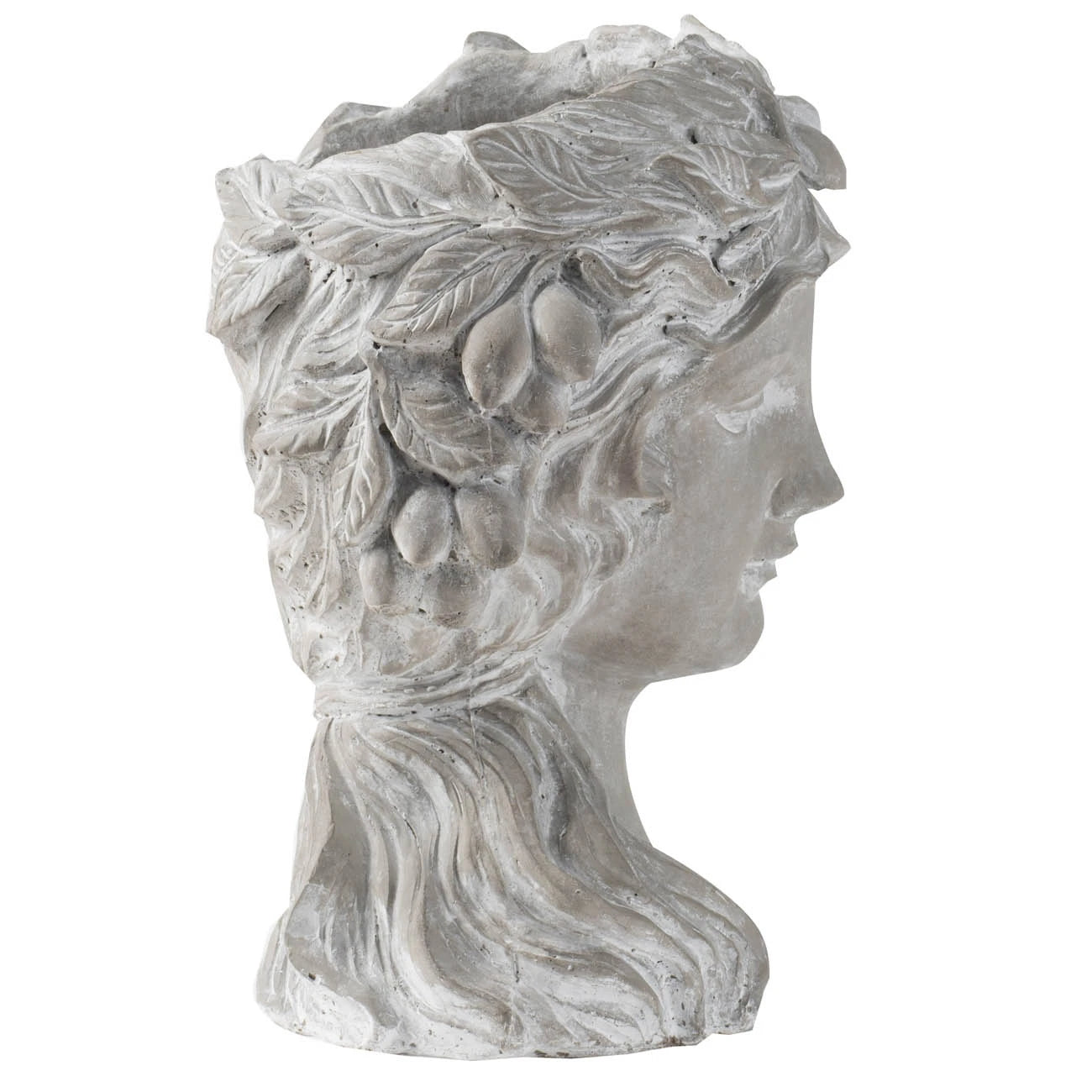 Cement Woman Bust Planter