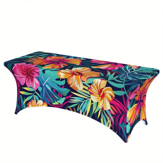 2PCS Vibrant Tropical Print Stretchable Tablecloth