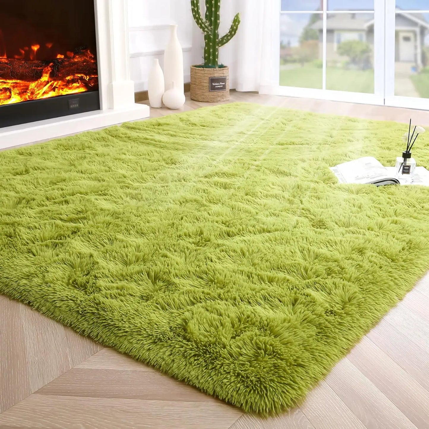 Fluffy Area Rug Non Slip for Hardwood Floors