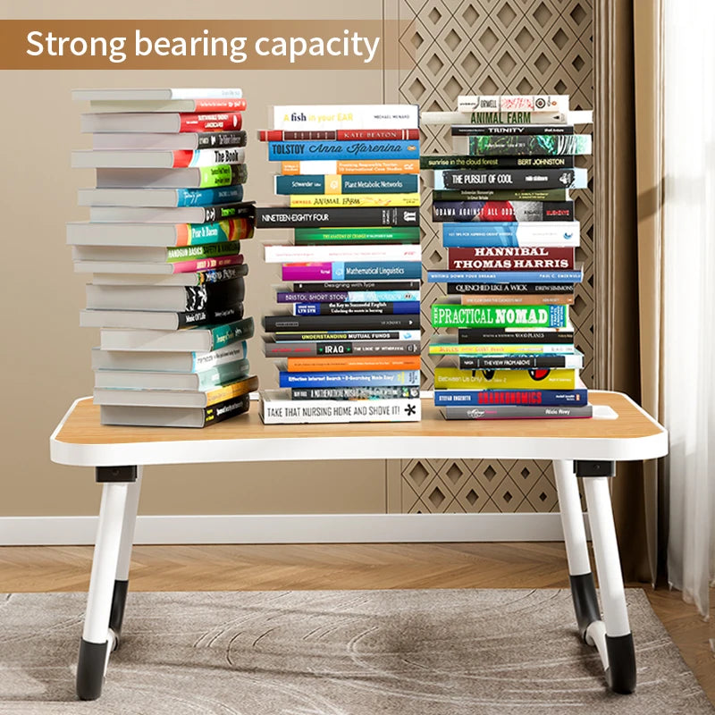 Portable Laptop Desk with USB Light, Tablet Slot