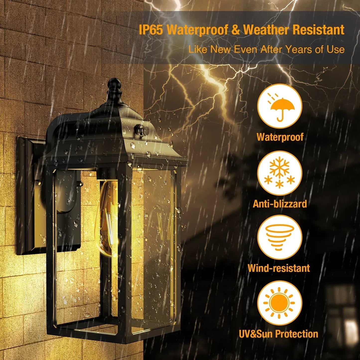 Set of 2 Wall Mount Outdoor Lights
