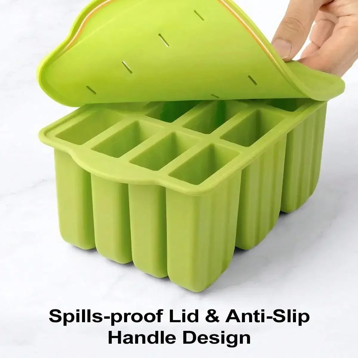 Silicone Popsicle Ice Cream Mold With Wooden Sticks