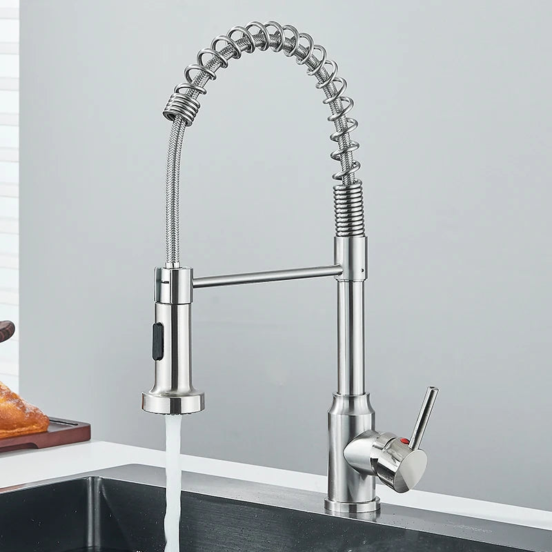 Pull Down Kitchen Faucet 360° Swivel Nozzle