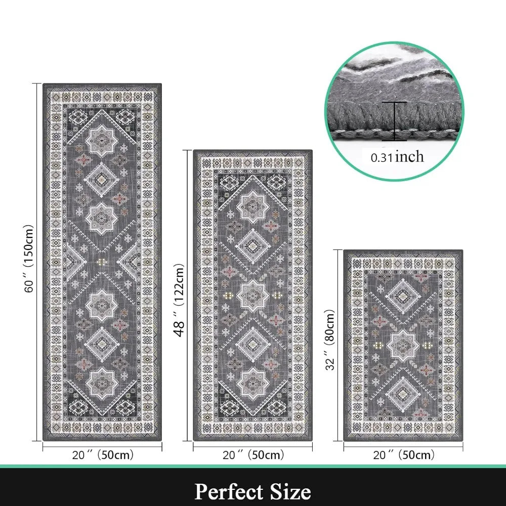Rug set 3 pieces, washable
